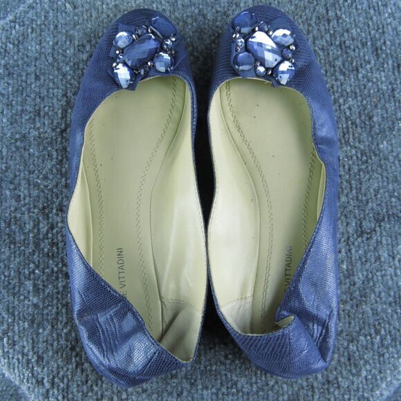 Adrienne Vittadini Cath Jewel Women Ballet Shoes Sz 7.5 Medium‎ Purple Synthetic - Picture 6 of 9